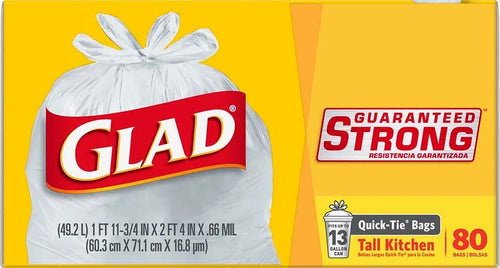 Glad Kitchen Quick Tie Trash Bags