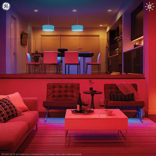 GE Cync BR30 Smart LED Light Bulbs, Color Changing Smart WiFi Lights, Works with Alexa and Google Home