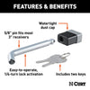 Curt 5/8 Hitch Lock (2, 2-1/2 or 3 Receiver, Deadbolt, Chrome)Print