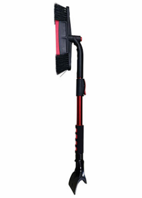 Clybourn Snow Broom / Ice Scraper, Pivot Head, Flex Blade, Handle Extends to 39 In.