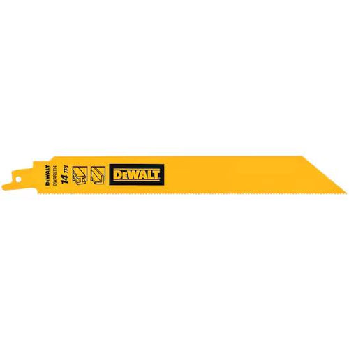 DeWalt 9 in 14 TPI 1 in Recip Saw BLD 5-CT