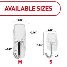 Command™ Clear Small Wire Hooks