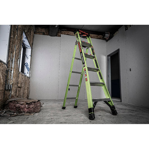 Little Giant King Kombo 2.0 Professional, 6' - ANSI Type IAA - 375 lb/170 kg Rated, Fiberglass 3-in-1 All-Access Combination Ladder