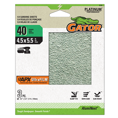 Gator APX UltraFilm One-Quarter Sheet Sanding Sheets