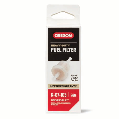 Oregon Fuel Filter for Riding Mowers, Fits John Deere, Kawasaki, Kohler, and others (R-07-103)