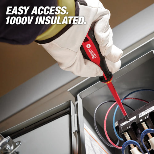 Milwaukee 2pc 1000V Insulated Slim Tip Screwdriver Set