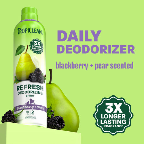 TropiClean Blackberry + Pear Deodorizing Pet Spray
