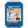 Pocket Hole Screws, Self-Drilling, Pan Head, #7 Fine  x 1-In., 100-Ct.