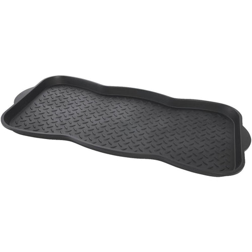 15x30 Black Recycled Plastic Contoured Boot Tray