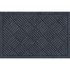 Apache Textures Smoke 24 In. x 36 In. Carpet/Recycled Rubber Door Mat