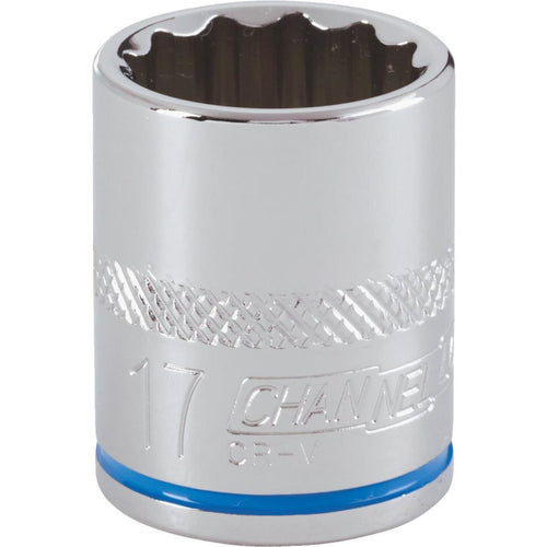 Channellock 3/8 In. Drive 17 mm 12-Point Shallow Metric Socket