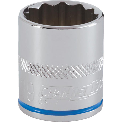 Channellock 3/8 In. Drive 19 mm 12-Point Shallow Metric Socket