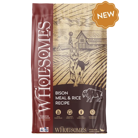 Wholesomes Bison Meal & Rice For Adult Dogs